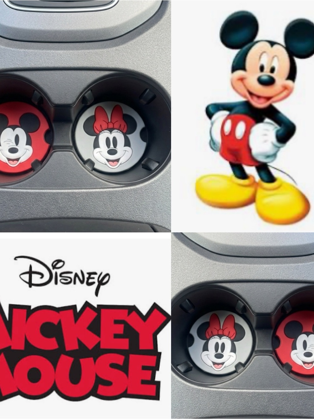 Mickey and Minnie Car Coasters nwt